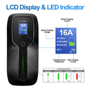 Portable ev charger with LCD screen