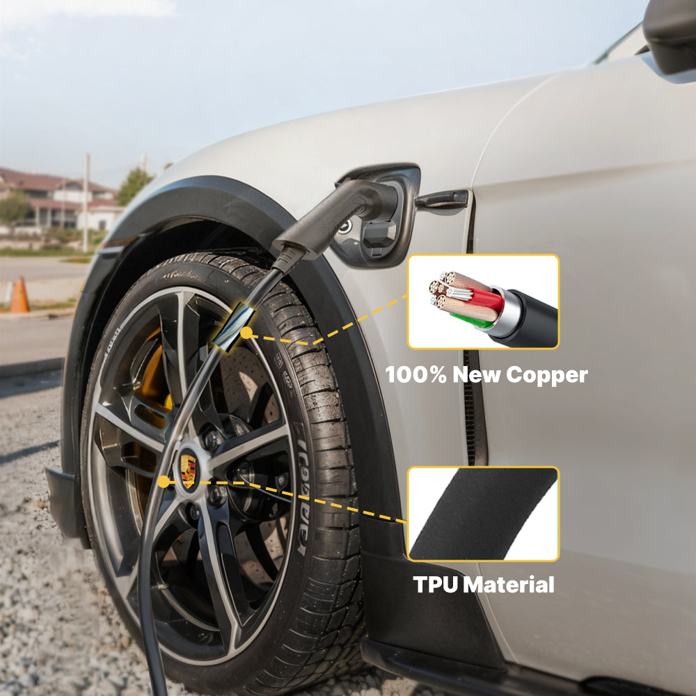 MOREC Type 2 Max 3.6KW Smart Portable EV Charger with Schuko Plug - PCD018T2