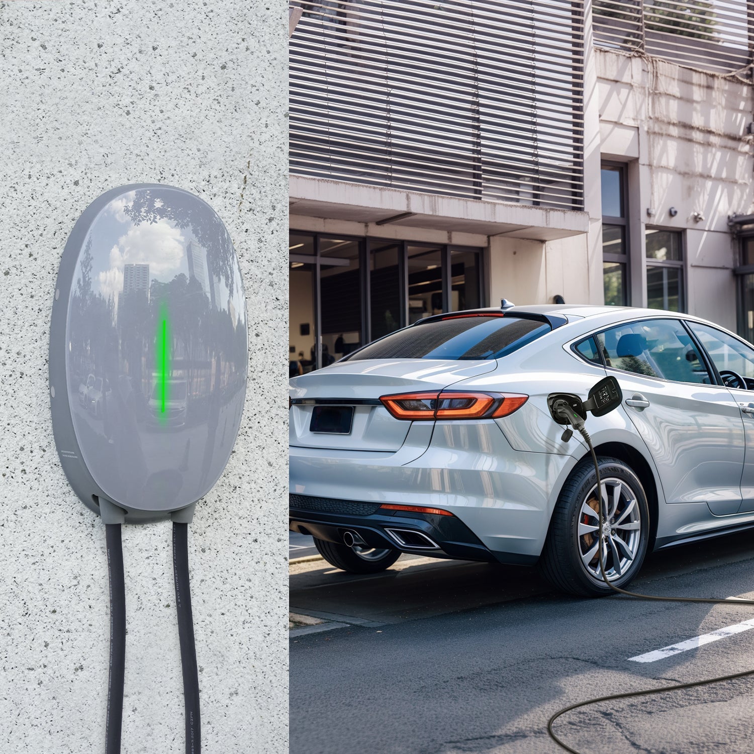 Morec 7KW APP EV Wallbox Charger with Type 2 Plug Elliptical EV Charging Station - WB10APP