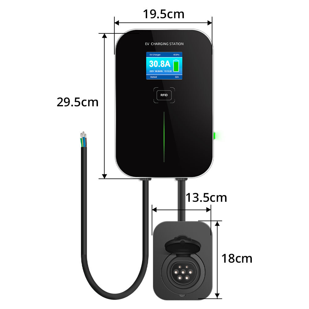 STATION DE CHARGE MOREC BS20A 16/32A EV MAX 22KW (SUPPORT CHARGE TRIPHASÉE)