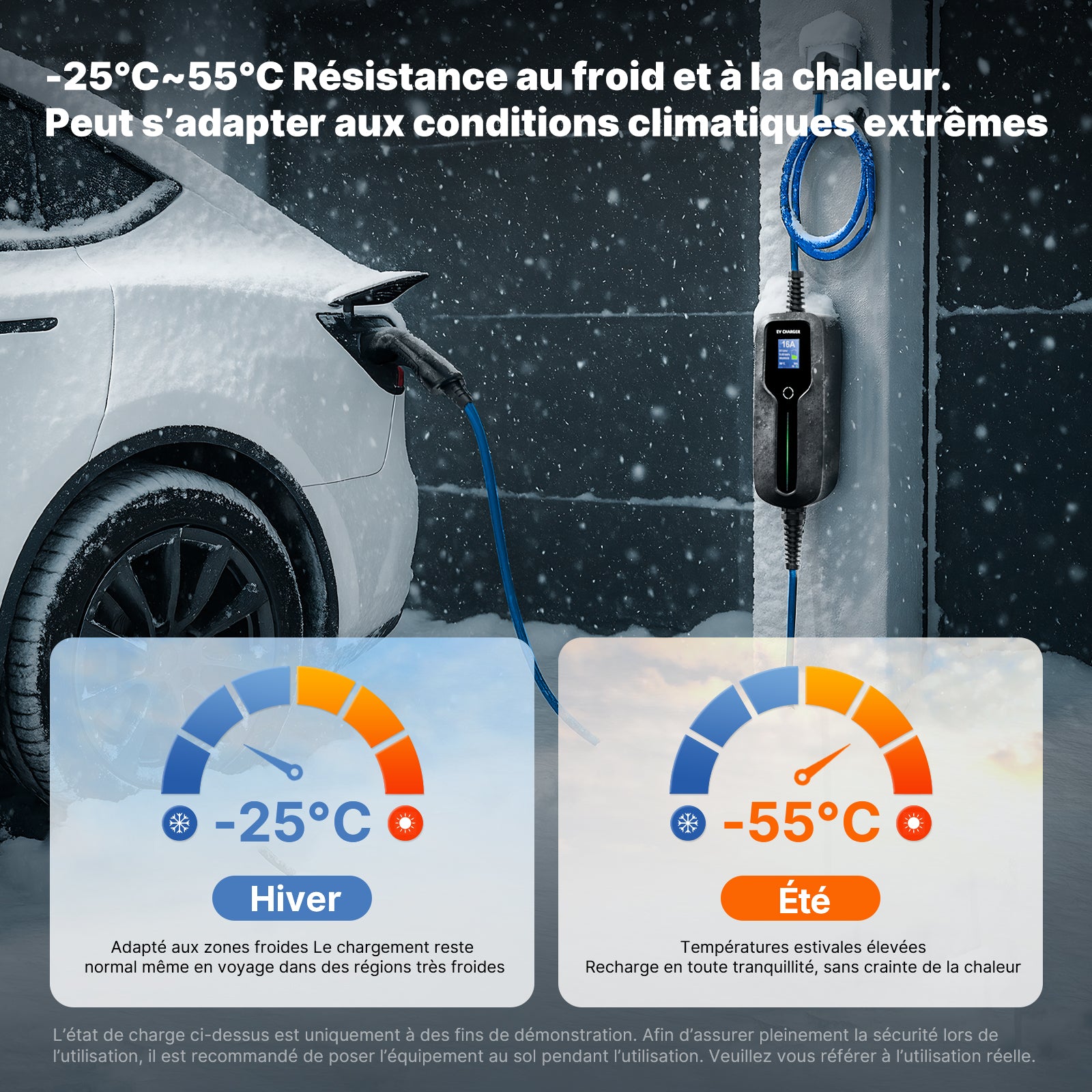 Chargeur EV portable MOREC Type 2 Max 3,6 kW avec prise Schuko - PCD031