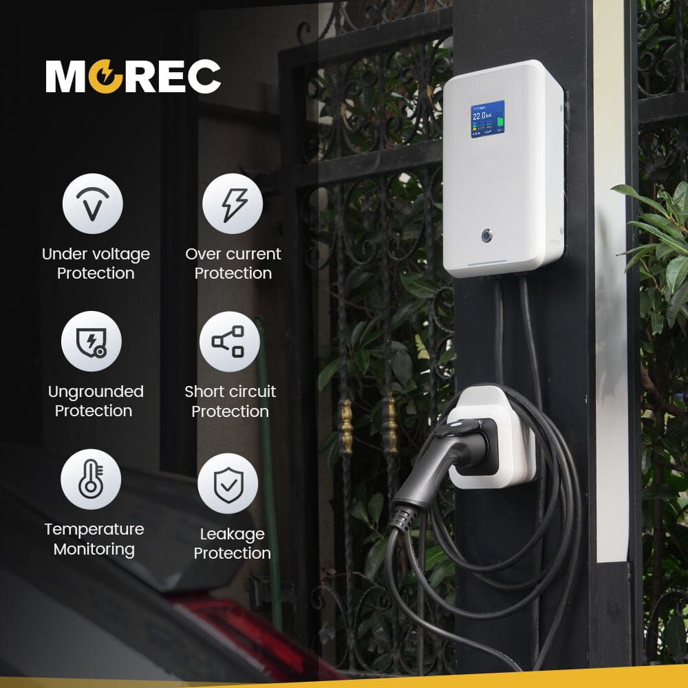 Clearance Sale - Type 2 MOREC Max 7KW EV Wallbox Charger Plug-and-play