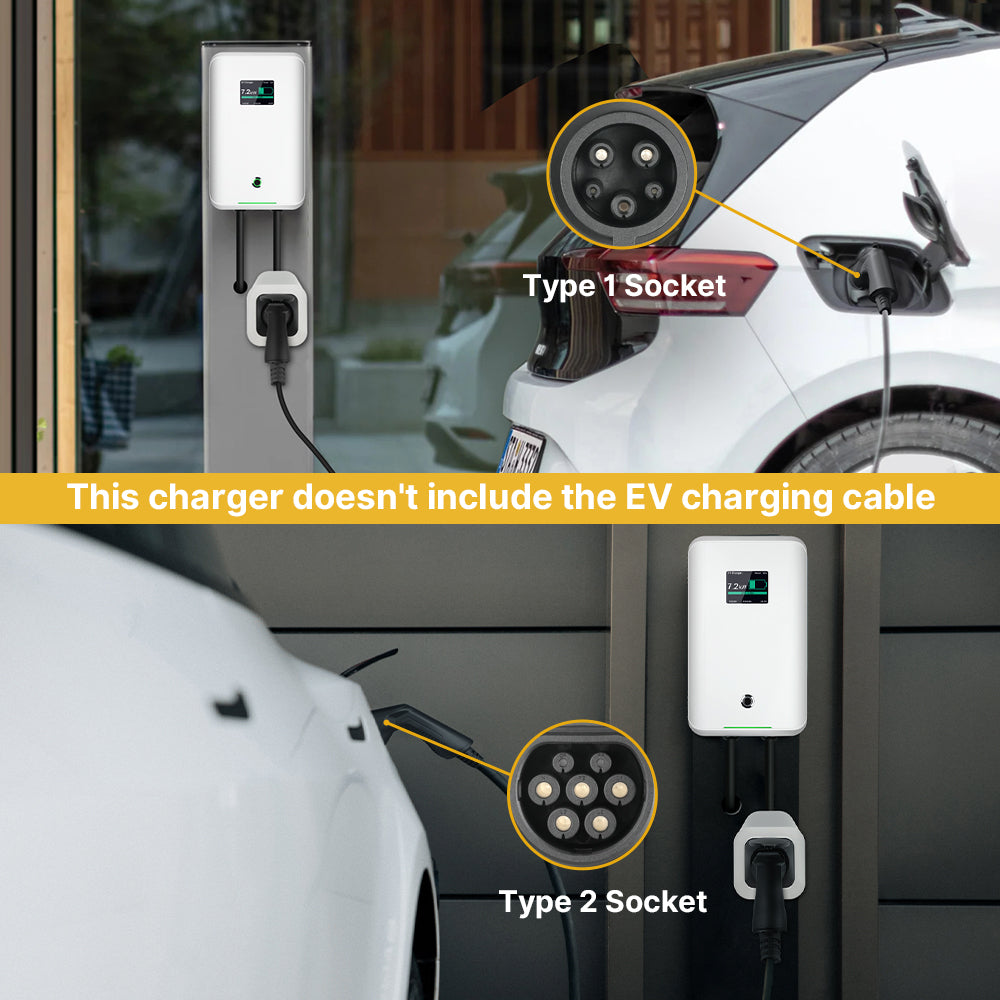 MOREC AC Wallbox 32A - Borne de recharge EV avec prise Type 2