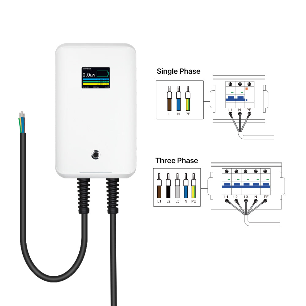 MOREC EV Wallbox Charger with Type 2 Plug 7/11/22KW EV Charging Station - MC20C
