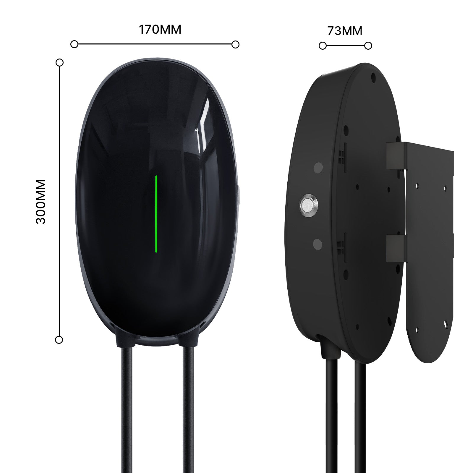 Morec 7KW APP EV Wallbox Charger with Type 2 Plug Elliptical EV Charging Station - WB10APP