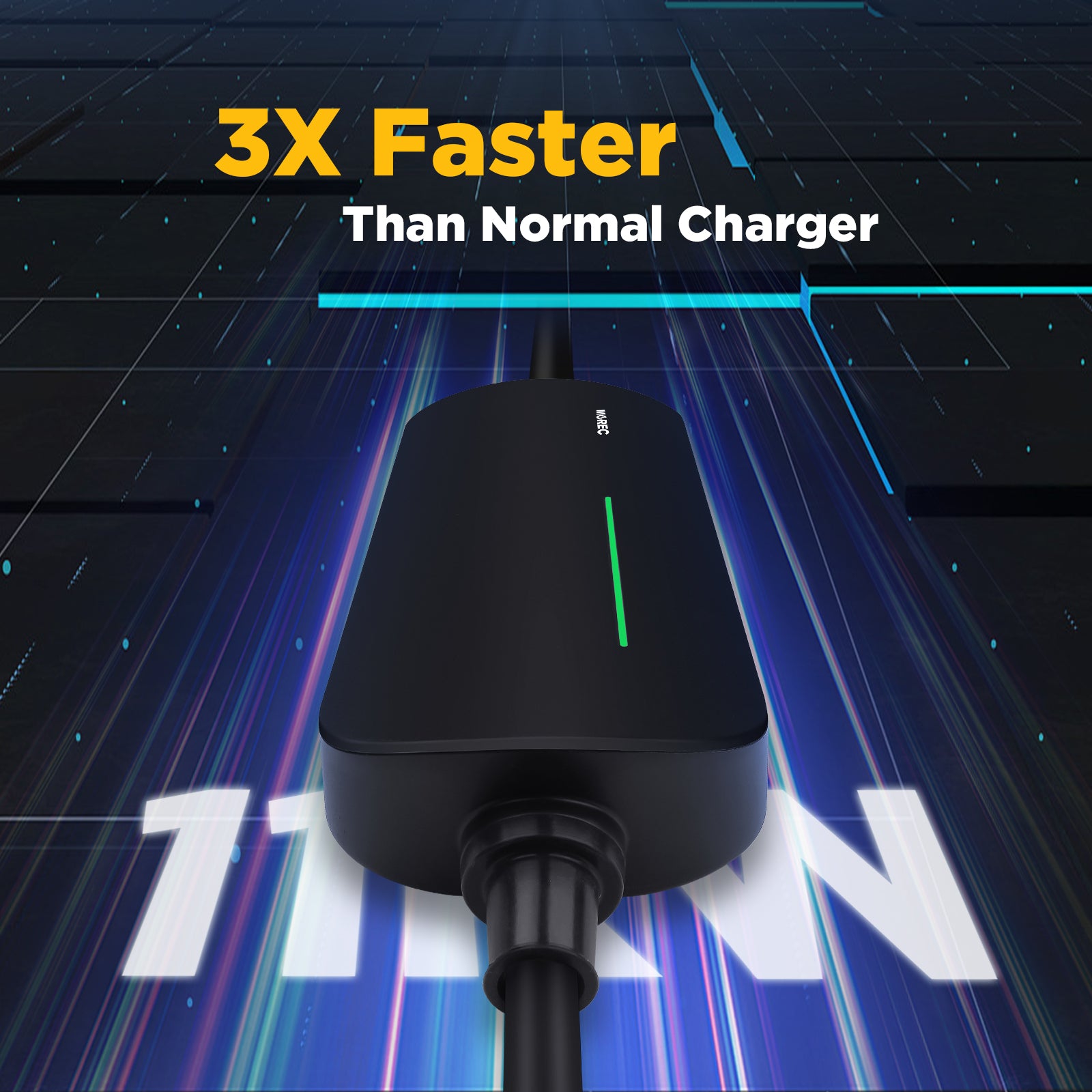 Venta de liquidación - Cargador EV portátil trifásico 11KW 6/8/10/13/16A con enchufe CEE - YM060