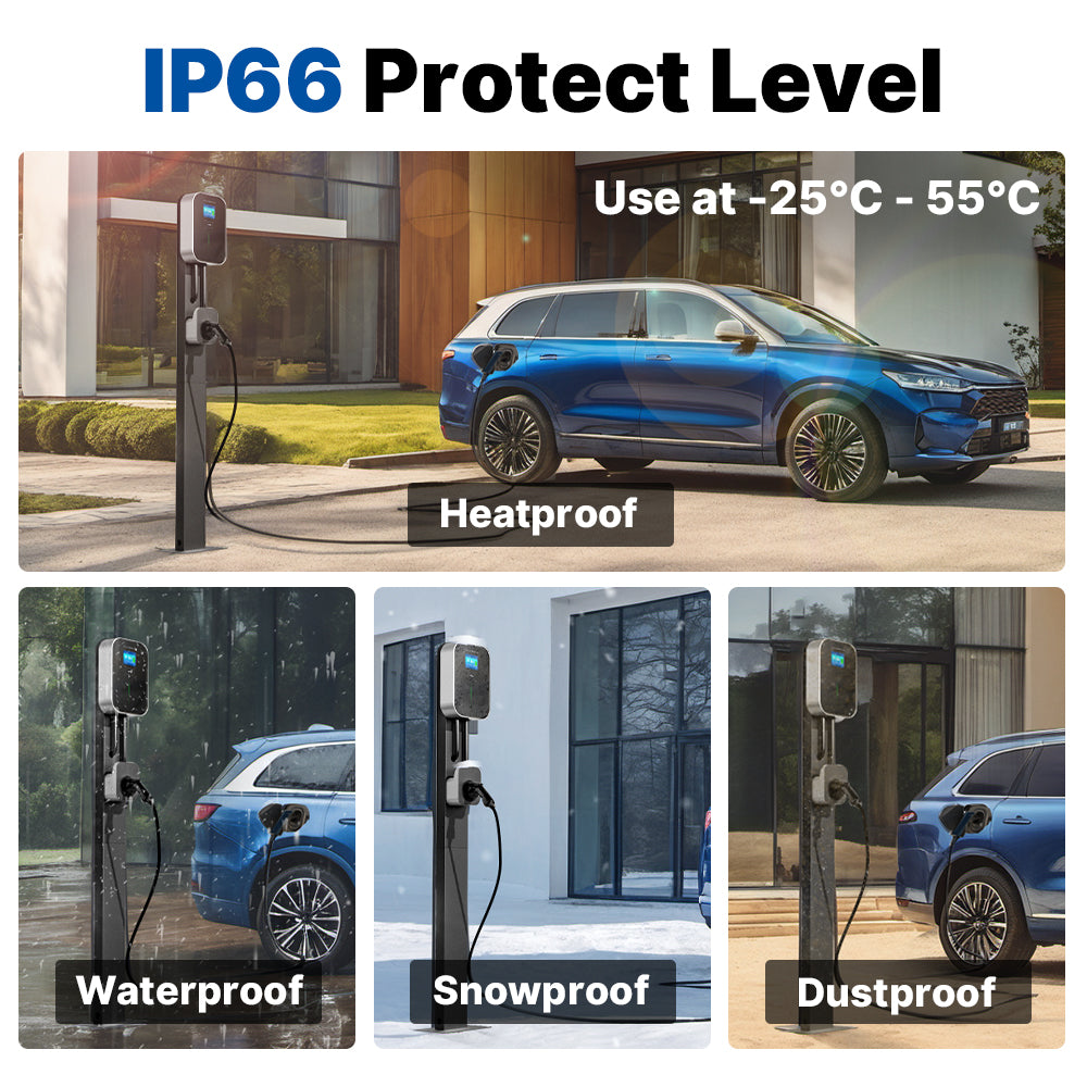 STATION DE CHARGE MOREC BS20A 16/32A EV MAX 22KW (SUPPORT CHARGE TRIPHASÉE)