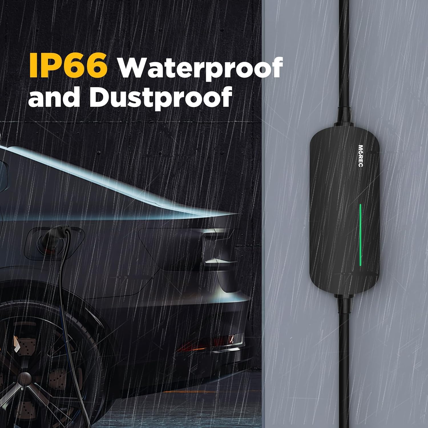 MOREC Type 2 Chargeur EV commutable triphasé 11kW avec prise CEE