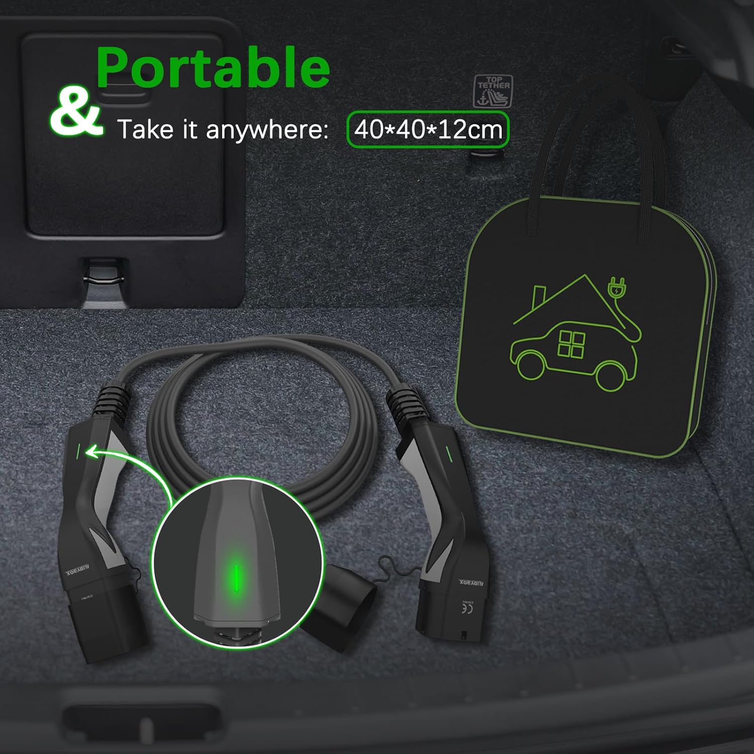 MOREC Type2 11/22KW Three Phase EV Charging Cable 10 Meter