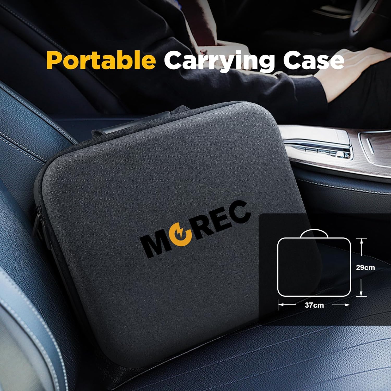 MOREC Type 2 Max 11KW 16A 3-Phases Portable EV Charger with Adjustable Current with CEE Plug - YM060