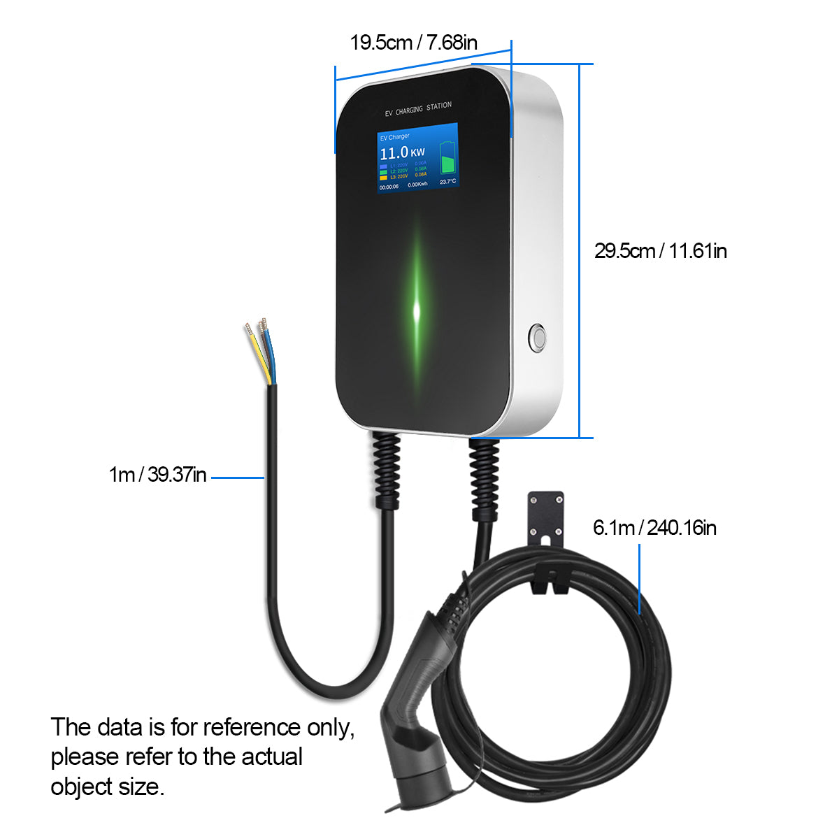 Venda de folga - Morec Max 11/22kW EV Wallbox Charger com plug -plug -plugue tipo 2