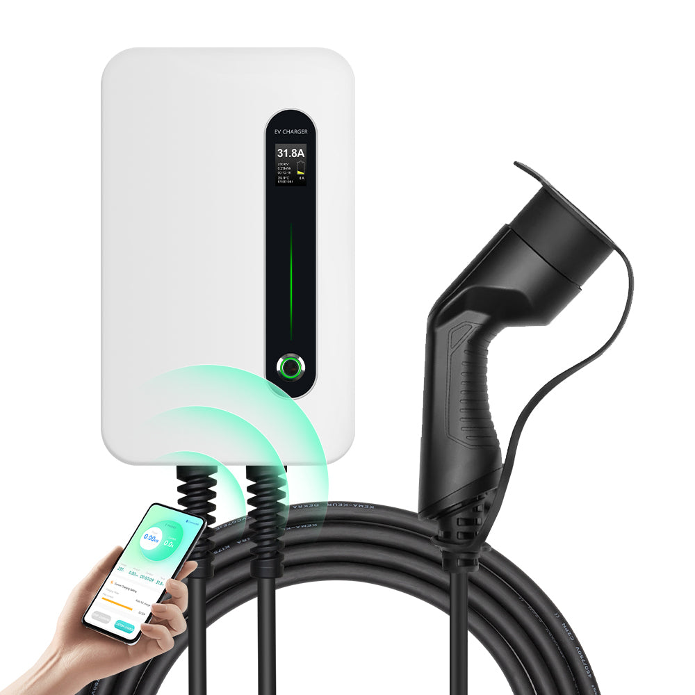 MOREC EV Wallbox Charger with Type 2 Plug 7KW APP Control EV Charging Station - F30APP