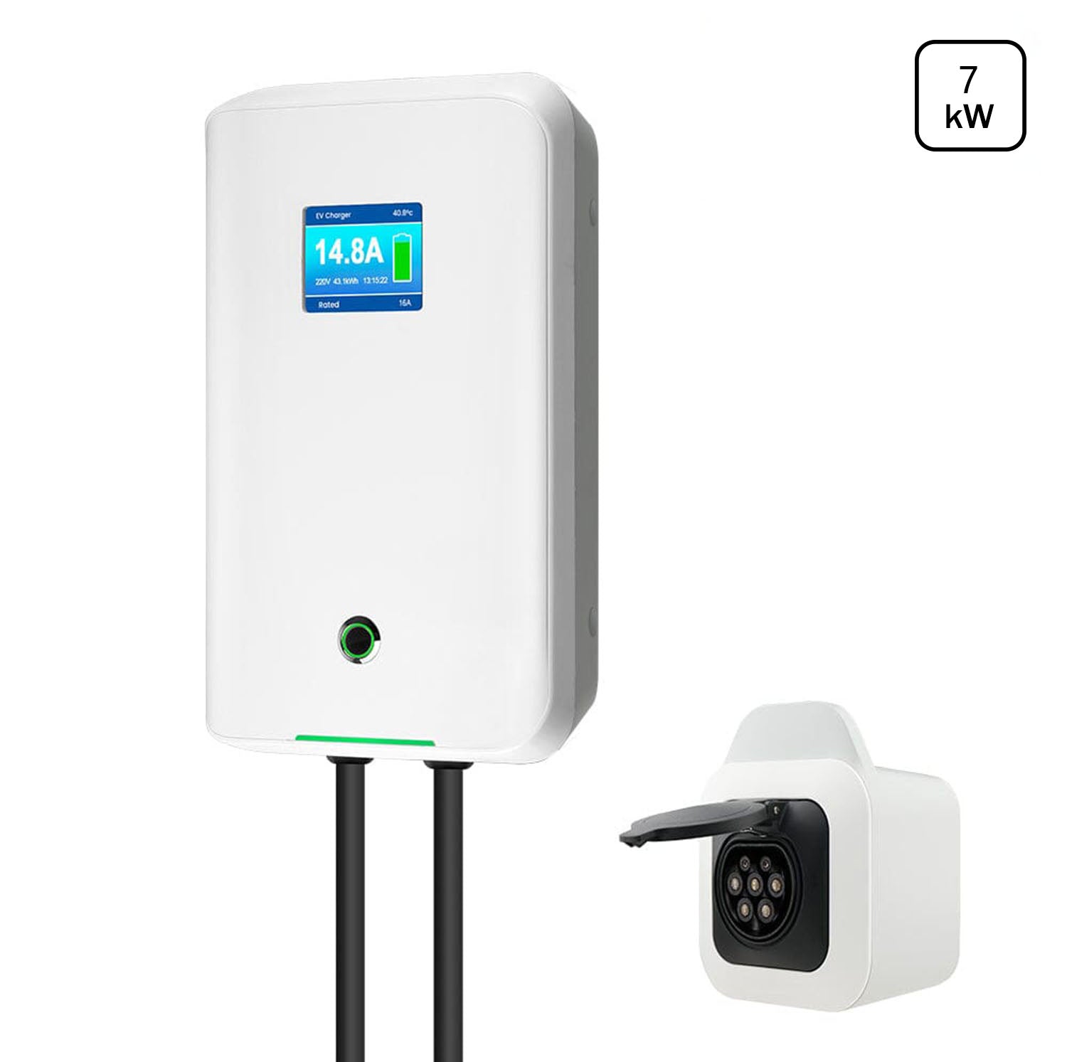 Vente de liquidation - Chargeur de boîte murale EV Type 2 MOREC Max 7KW Plug-and-play