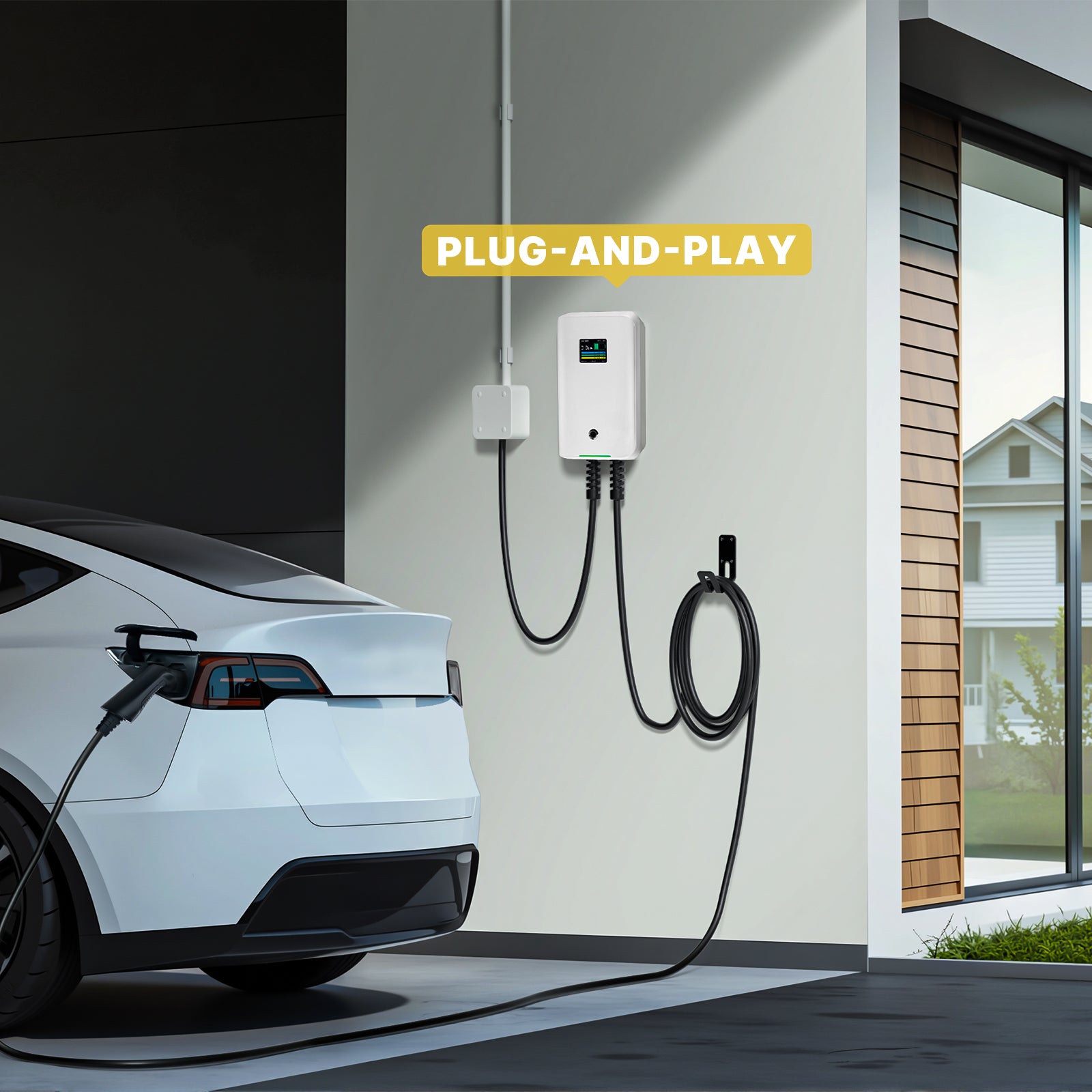 MOREC EV Wallbox Charger with Type 2 Plug 7/11/22KW EV Charging Station - MC20C