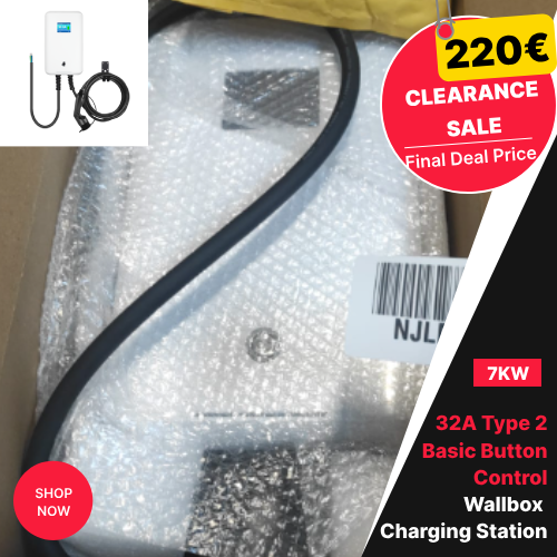 Clearance Sale - Basic Control MOREC Max 7KW EV Wallbox with Type 2 Plug - CL2415