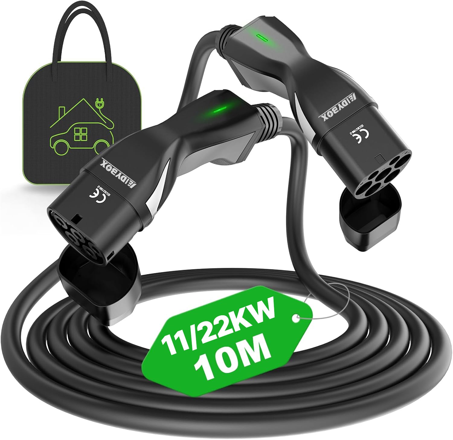 MOREC Type2 11/22KW Câble de charge triphasé EV 10 mètres