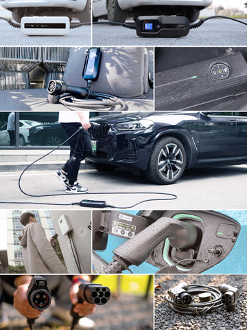 EVIEUN Type 2 to Type 1 Electric Vehicles Car Charging Adapter 3.5