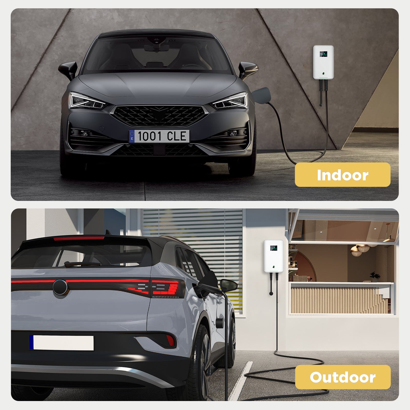 Morec 22KW 400V APP EV Charging Station With Type 2 Plug For EVs & PHEVs - MC20CAPP
