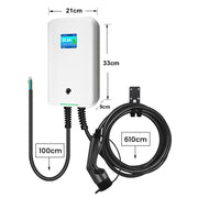 Morec ev Chargeur 11 KW 16 A triphasé avec Application Prend en Charge la  Connexion Bluetooth et WiFi avec Station de Charge avec Prise de Charge -  Toute La Clim