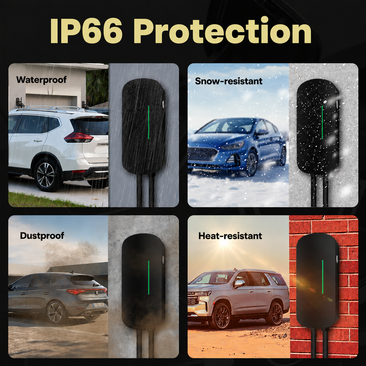 Morec 3.6/7KW  Plug-and-play EV Wallbox Charger  With Type 2 Plug for EV & PHEV- YM30