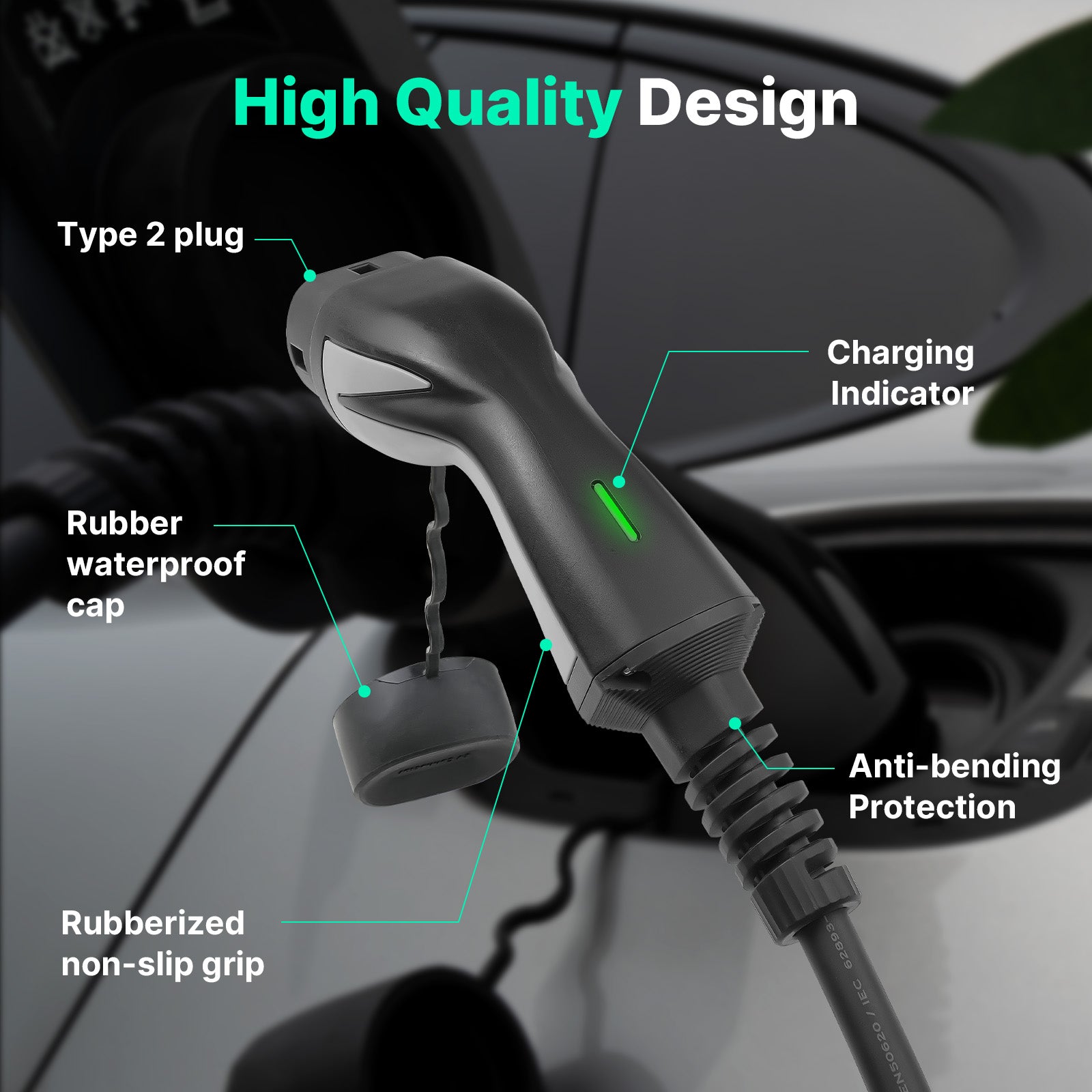 بيع التخليص - كابل شحن 11KW 16A ثلاثي الطور من النوع 2 EV للمركبات الكهربائية & PHEVs