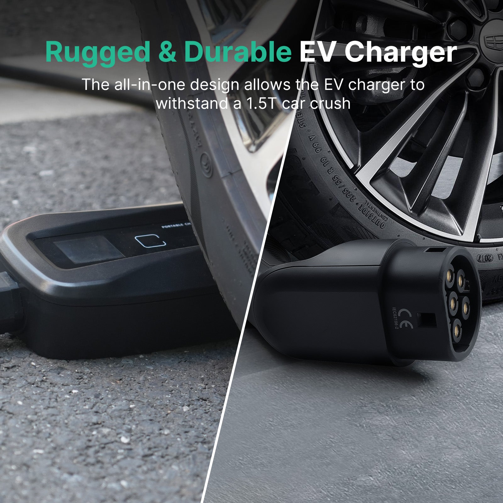 MOREC Tipo 2 Max 7.2KW Cargador EV portátil Solución de carga eléctrica rápida con enchufe CEE - PCD041