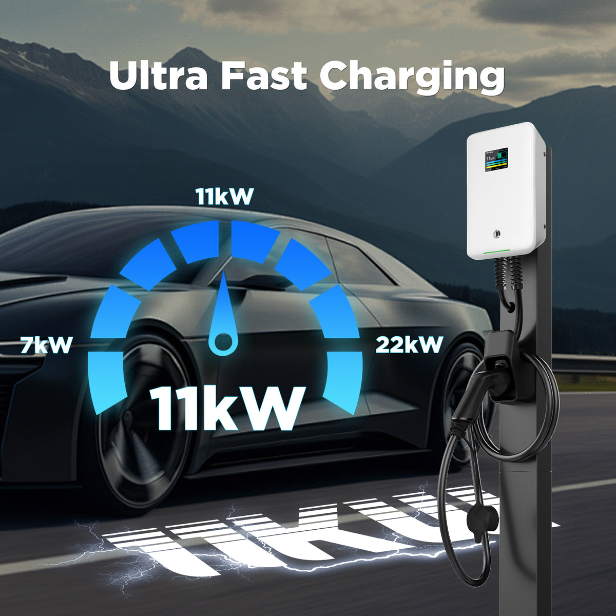 Clearance Sale - 11KW 16A 380V EV Charging Station With Type 2 Plug MC20C