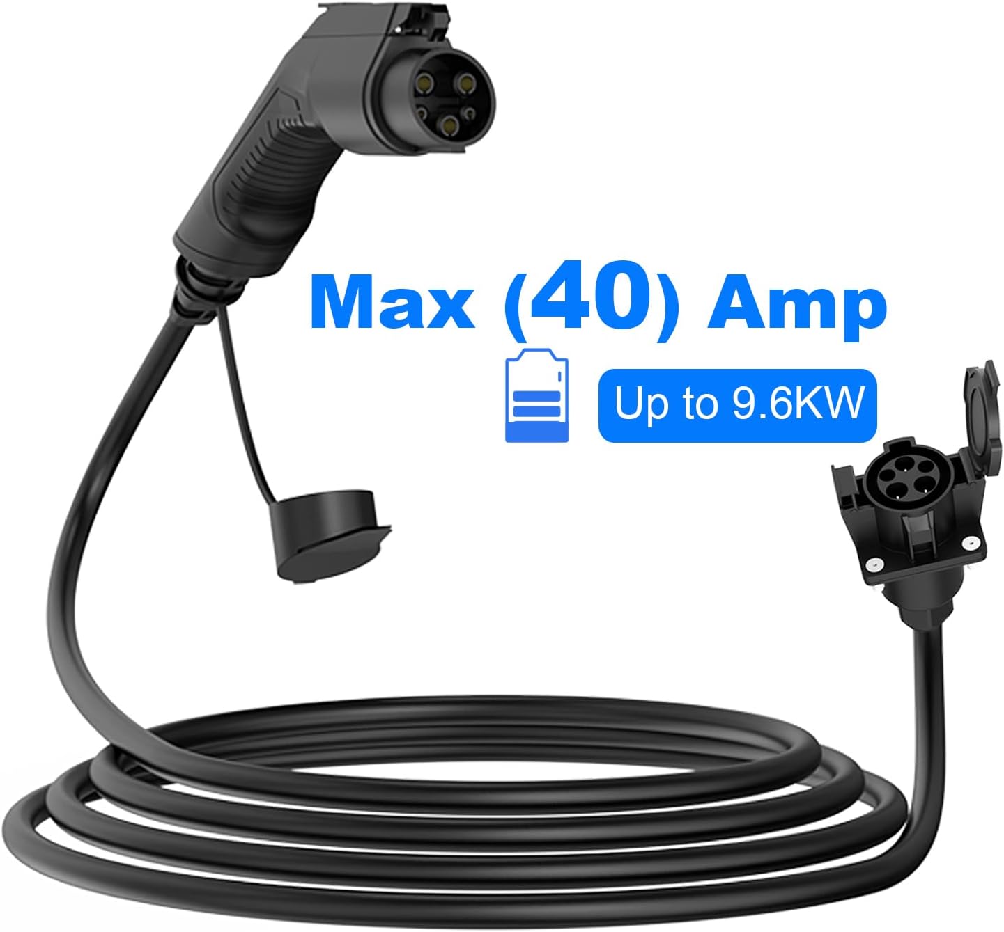 Extension Cable - MOREC Type 1 SAE J1772 Max 40Amp 20Ft for EV Charging Stations - CHC011