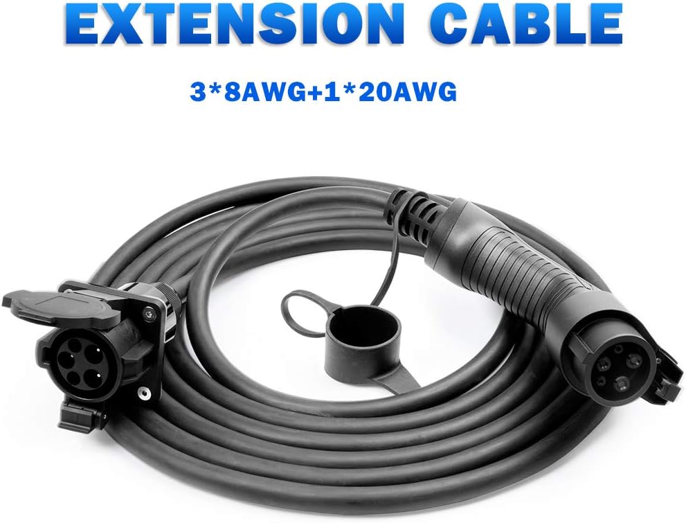 Extension Cable - MOREC Type 1 SAE J1772 Max 40Amp 20Ft for EV Charging Stations - CHC011