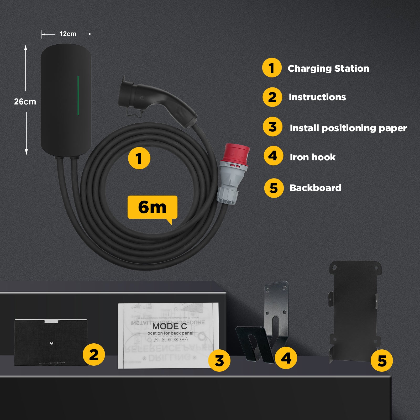 Venta de liquidación - Cargador Wallbox de 7 KW con enchufe tipo 2 - YM30