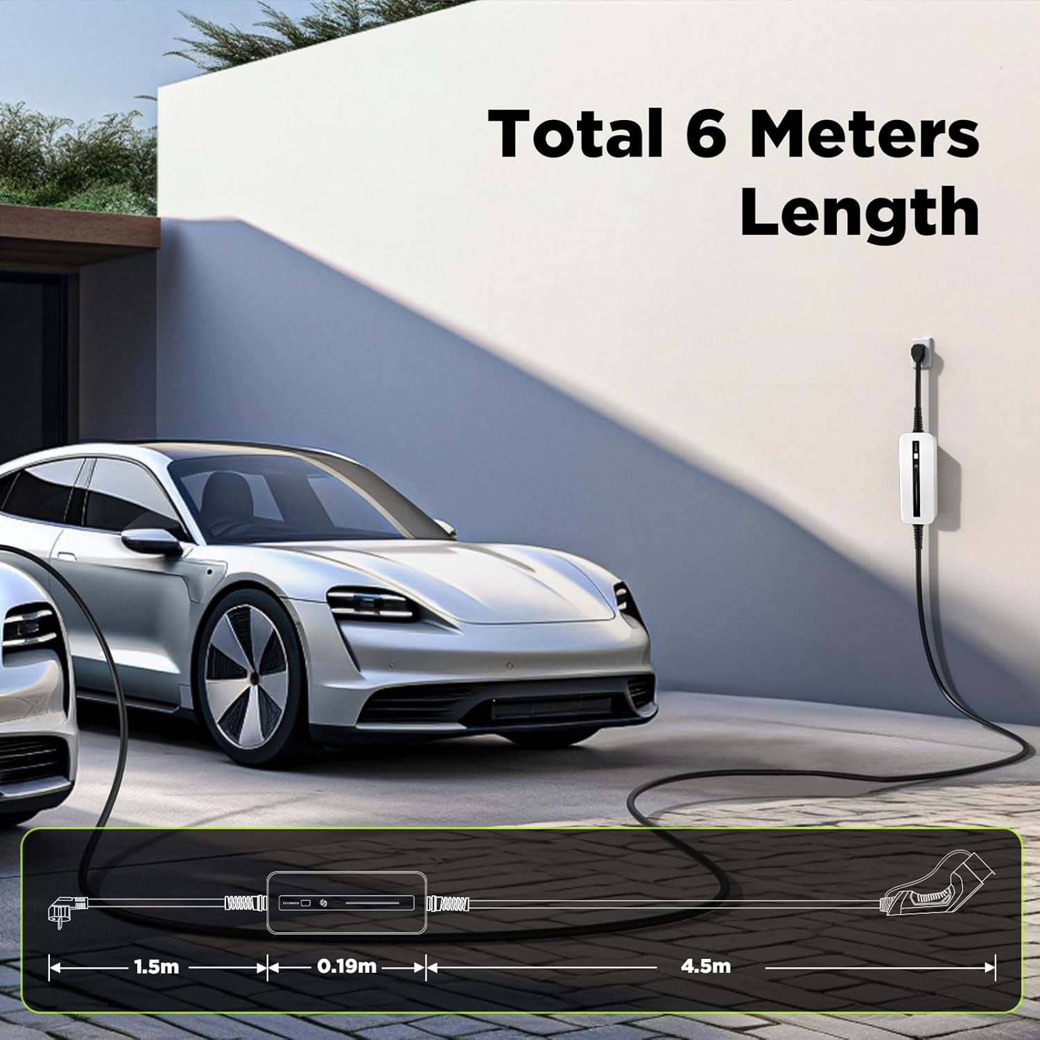 Clearance Sale - SAE J1772 Type 1 MOREC Max 3.6KW Portable EV Charger Switchable 10/16A with Schuko Plug - PCD018T1