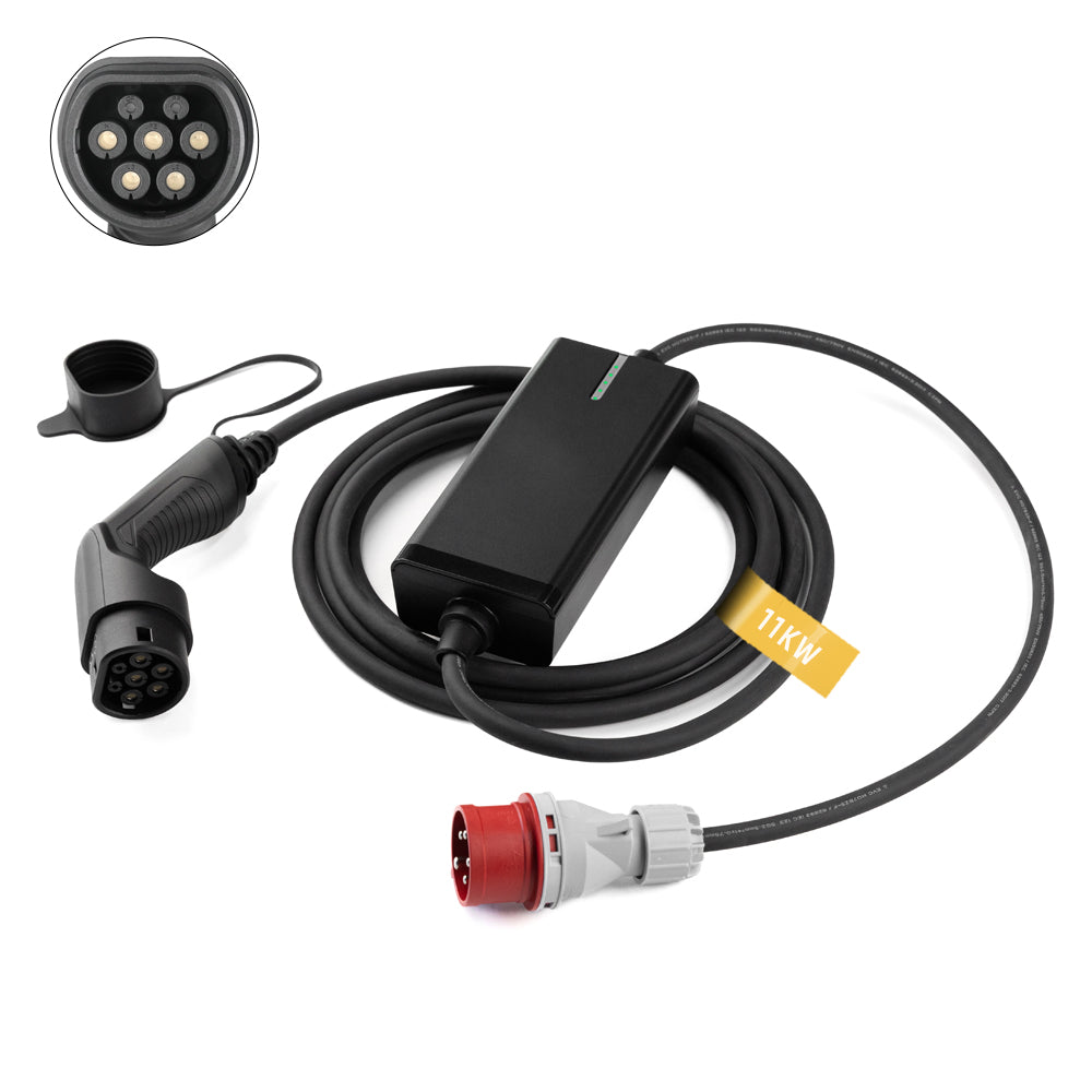 One-stock Clearance Sale 16A Three-phase Portable EV Charger With Type 2 CEE Plug - BN60