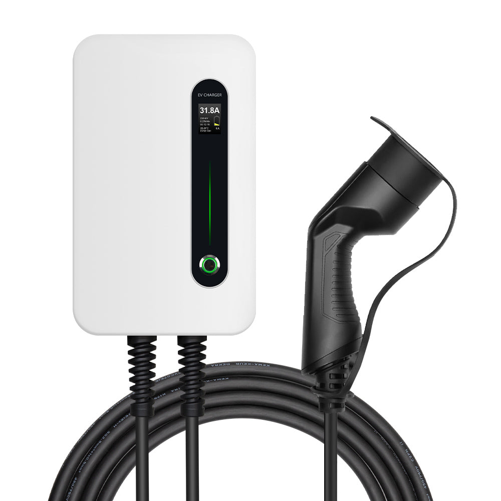 MOREC EV Wallbox Charger with Type 2 Plug 7KW EV Charging Station with LCD Display - F30