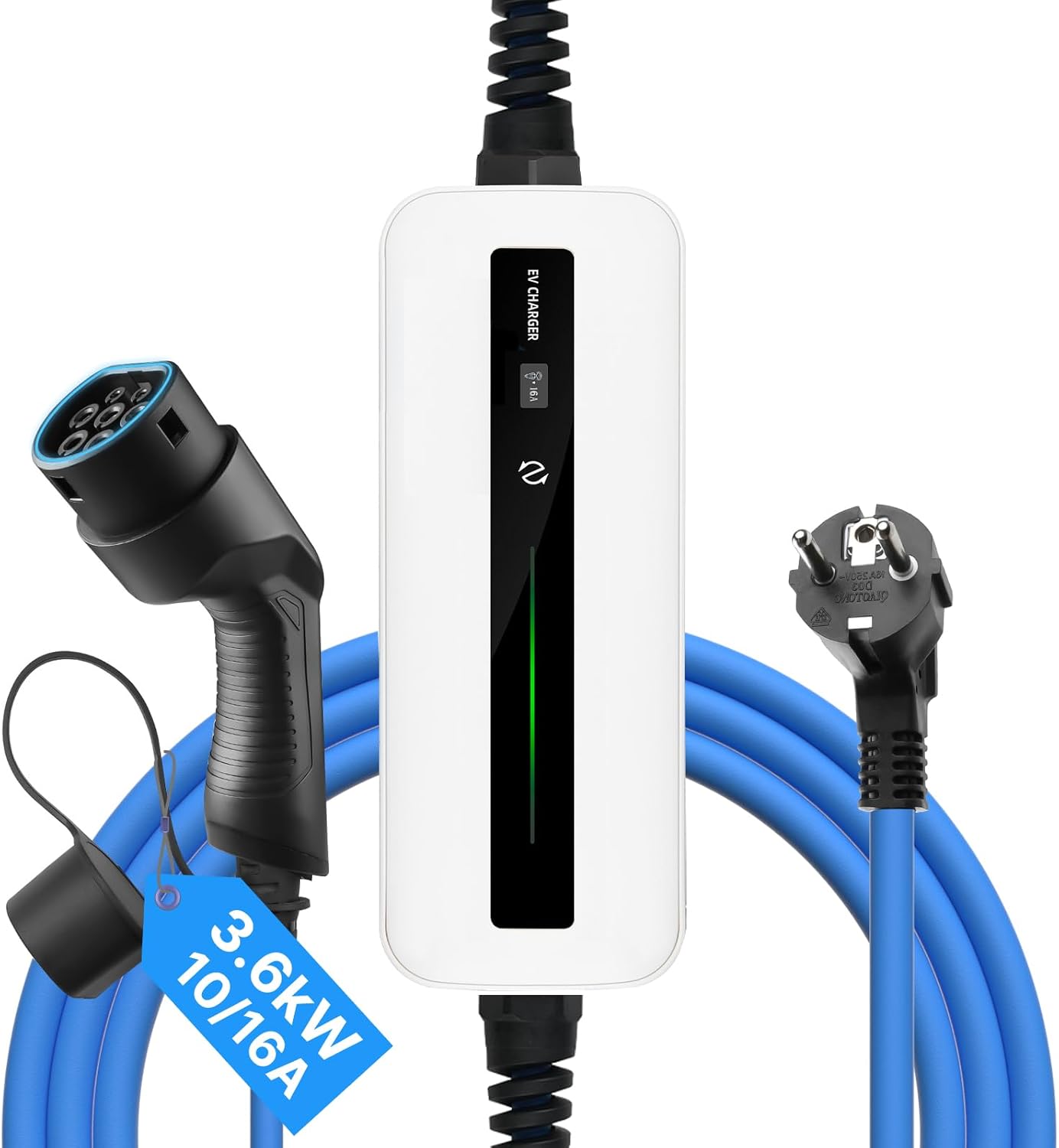Vente de liquidation - Chargeur EV portable MOREC 10/16A de type 2 avec prise Schuko - CL2411