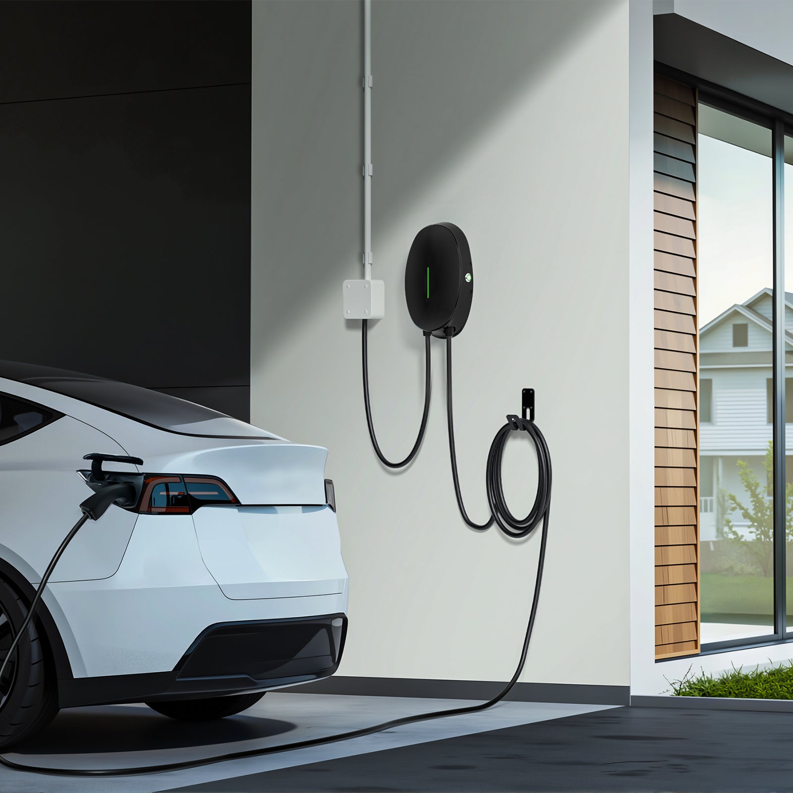 MOREC 7/11KW EV Wallbox Charger with Type 2 Plug Elliptical EV Charging Station - WB10T2