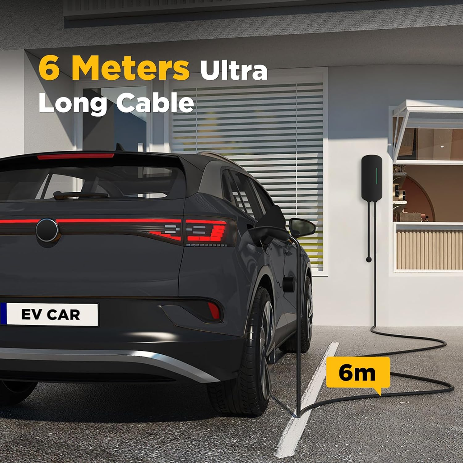 Morec 3.6/7KW  Plug-and-play EV Wallbox Charger  With Type 2 Plug for EV & PHEV- YM30